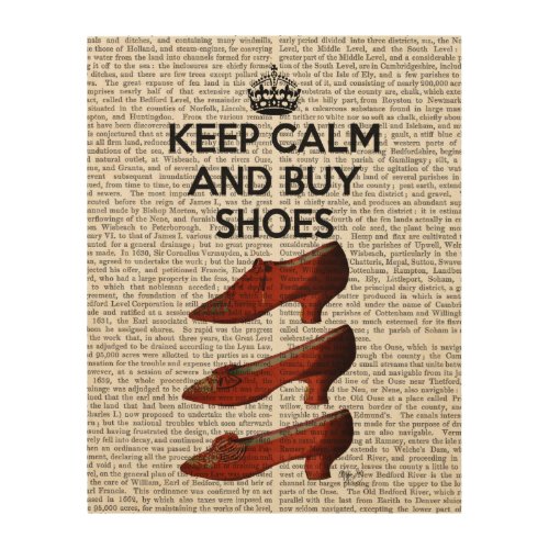 Keep Calm Buy Shoes Wood Wall Art