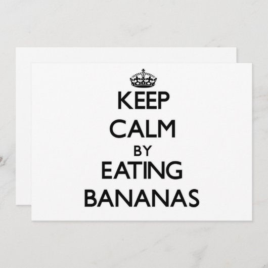 Keep calm by eating Bananas (Front/Back)