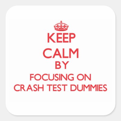 Crash Test Dummies Symbol Sign Car Accident Classic Round Sticker Crash Test Dummies Symbol Sign Car Accident Classic Round Sticker