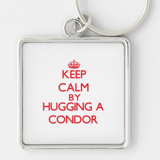 Keep calm by hugging a Condor Keychain (Front)