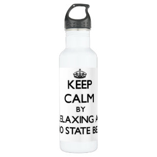 Keep calm by relaxing at Pismo State Beach Califor Water Bottle