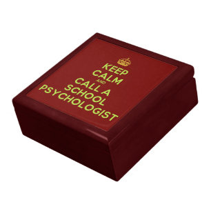 Keep Calm & Call a School Psychologist (wood box) Keepsake Box