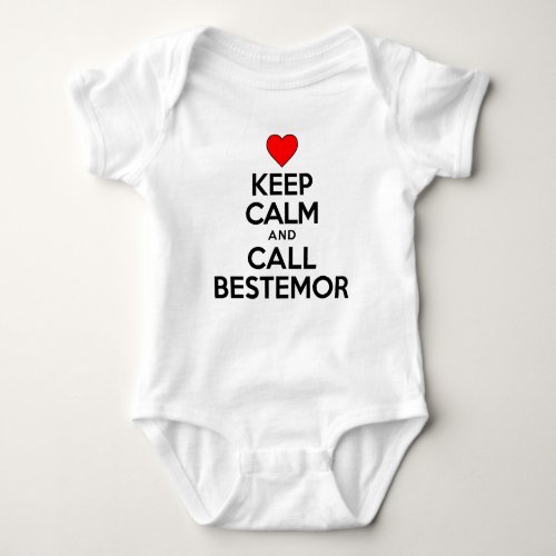 Keep Calm Call Bestemor Baby Bodysuit