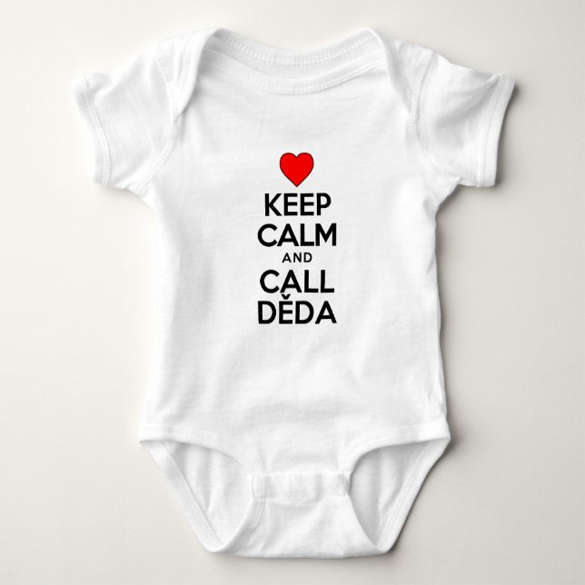 Keep Calm Call Deda Baby Bodysuit (Front)