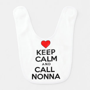 Keep Calm Call Nonna Bib