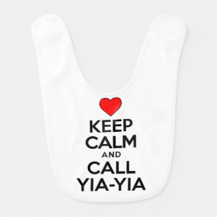 Keep Calm Call YiaYia Bib