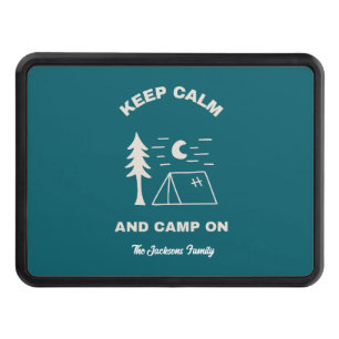 Keep Calm & Camp On Camping Outdoors Hitch Cover