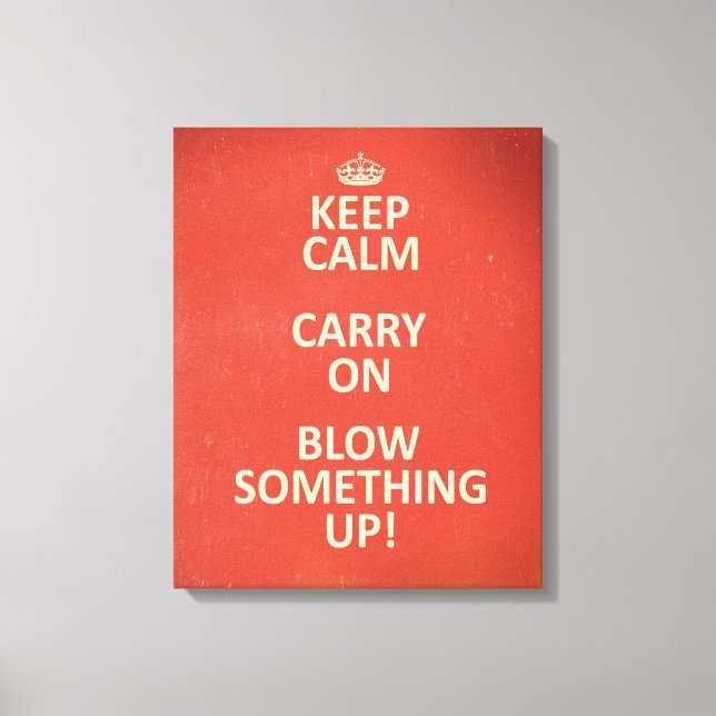 Keep Calm Canvas Print (Front)