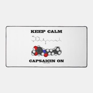 Keep Calm Capsaicin On Chemical Structure Humor Desk Mat