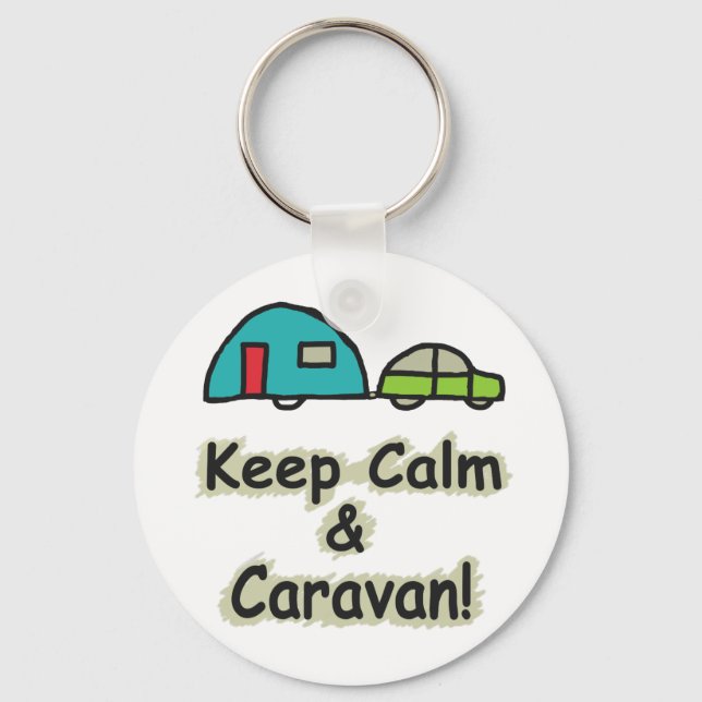 Keep Calm Caravan Keychain (Front)