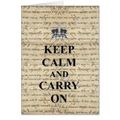 Keep Calm & Carry On (Front)