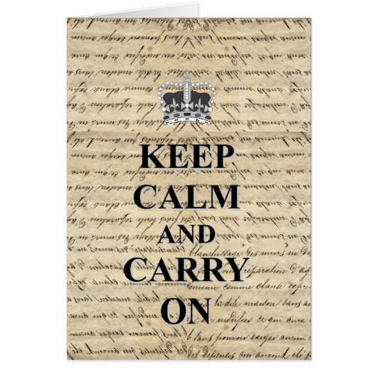Keep Calm & Carry On (Front)