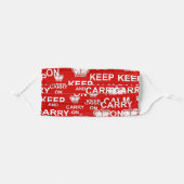 Keep Calm & Carry On Adult Cloth Face Mask (Front, Folded)