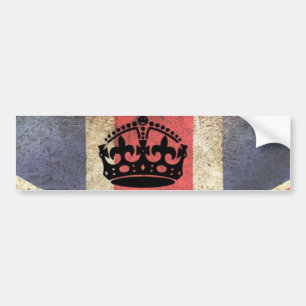Keep Calm Carry On British Flag Bumper Sticker