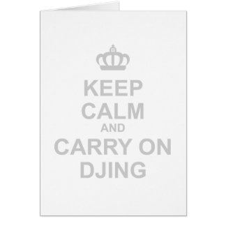 Keep Calm & Carry On DJing - DJ Disc Jockey Music Cards