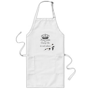 Keep Calm Carry On in Cute Shoes Long Apron