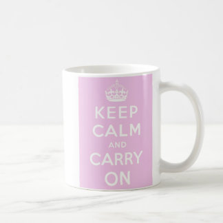 Keep Calm Carry On Mug - Pink