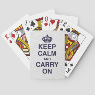 Keep Calm Carry On Saying Poker Cards