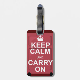 Keep Calm Carry On Suitcase Luggage Tag