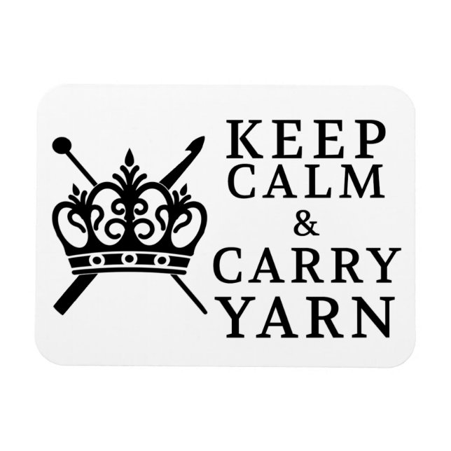 Keep Calm Carry Yarn Magnet (Horizontal)