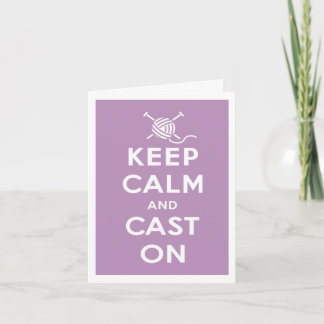 Keep Calm & Cast On Notecard
