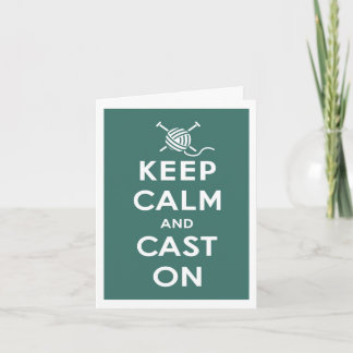 Keep Calm & Cast On Notecard