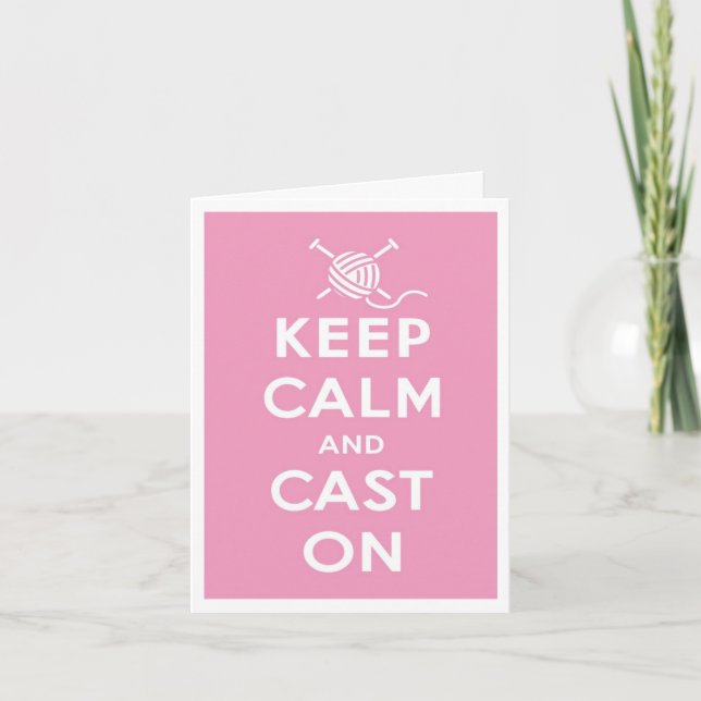 Keep Calm & Cast On Notecard (Front)