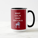 Keep Calm Catch a Unicorn White Font, Retro, ZKoA Mug