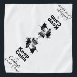 Keep Calm Celebrate Goat Year Bandana<br><div class="desc">Design in black with a goat and crown keep calm and celebrate Goat year (text isn't customizable) on transparent background. Design on bandana with white background. You can easily change size of the design and background color by clicking the customize button. Available with the same design in white for black...</div>