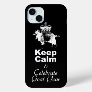 Keep Calm Celebrate Goat Year Black iPhone Case
