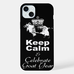 Keep Calm Celebrate Goat Year Black iPhone Case