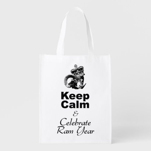 Keep Calm Celebrate Ram Year Reusable Bag