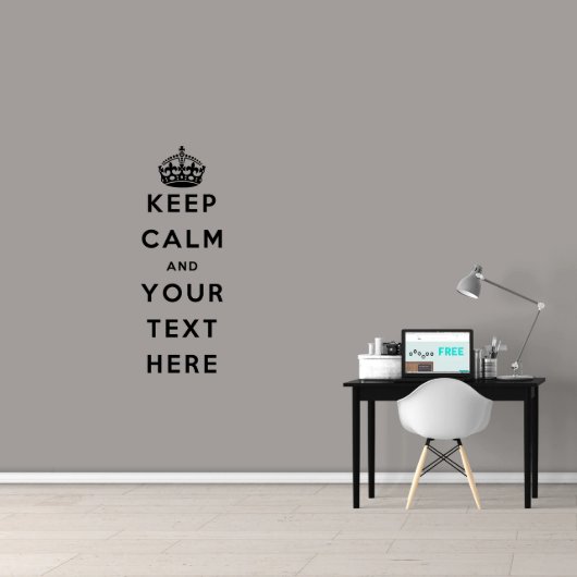 Keep Calm Classic Script Medium Wall Decal (Front)