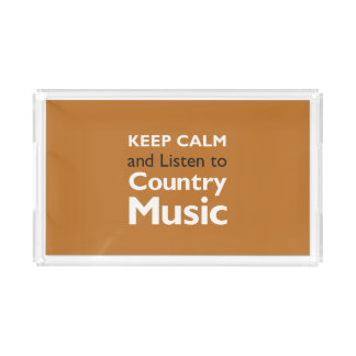 Keep Calm Country Acrylic Tray