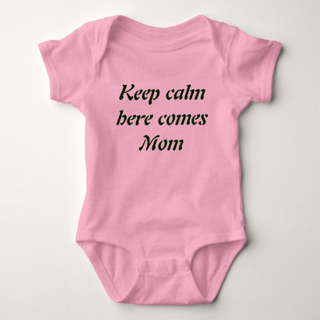 Keep calm creeper. baby bodysuit (Front)