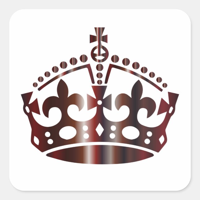 Keep Calm Crown - Change background Square Sticker (Front)