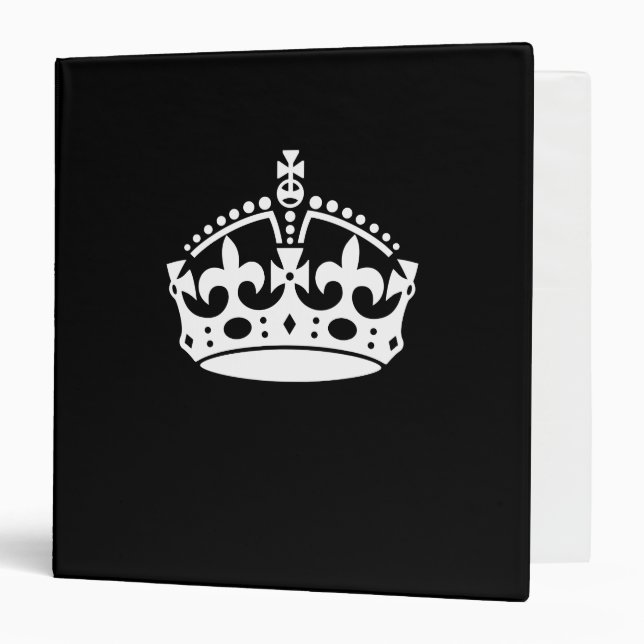 KEEP CALM CROWN on Black Decor Binder (Front/Inside)