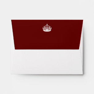 Keep Calm Crown on Burgundy Red Decor Envelope