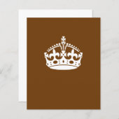 Keep Calm Crown on Chocolate Brown (Front/Back)