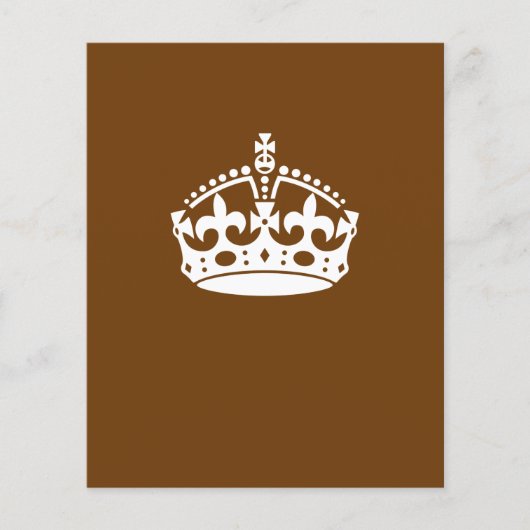 Keep Calm Crown on Chocolate Brown (Front)