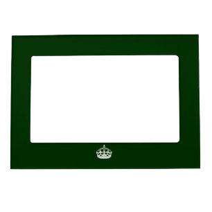 KEEP CALM CROWN on Forest Green Customize This Magnetic Frame