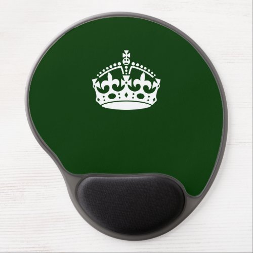 Keep Calm Crown on Forest Green Decor Gel Mouse Pad