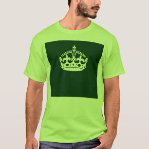 Keep Calm Crown on Forest Green Decor T-Shirt