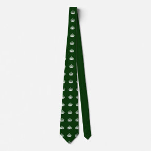 Keep Calm Crown on Forest Green Tie