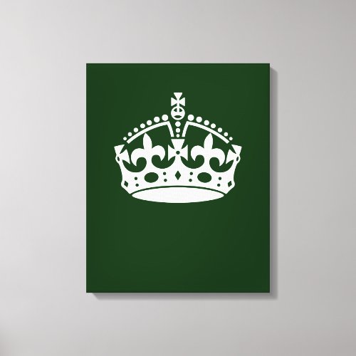 Keep Calm Crown on Green Decor