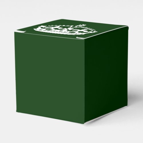 Keep Calm Crown on Green Decor Favor Boxes