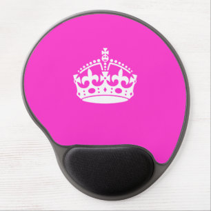 KEEP CALM CROWN on Hot Pink Customize This! Gel Mouse Pad