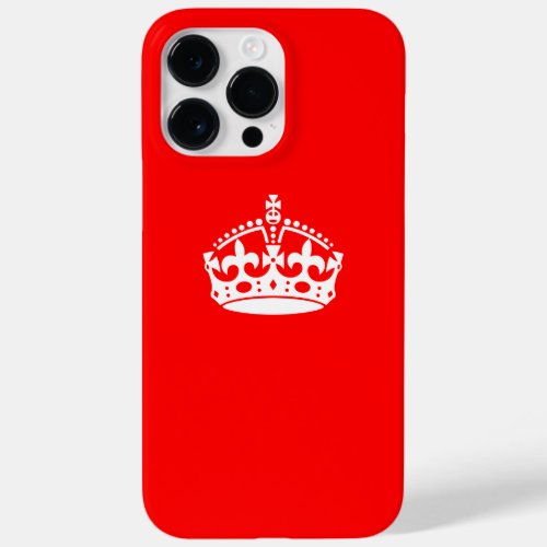 KEEP CALM CROWN on Red Customize This Case_Mate iPhone 14 Pro Max Case