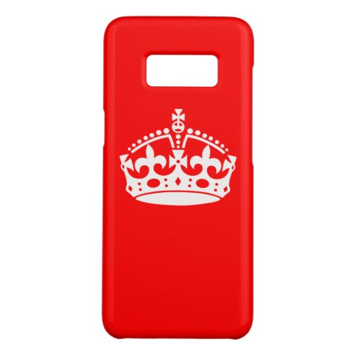 KEEP CALM CROWN on Red Customize This Case_Mate Samsung Galaxy S8 Case