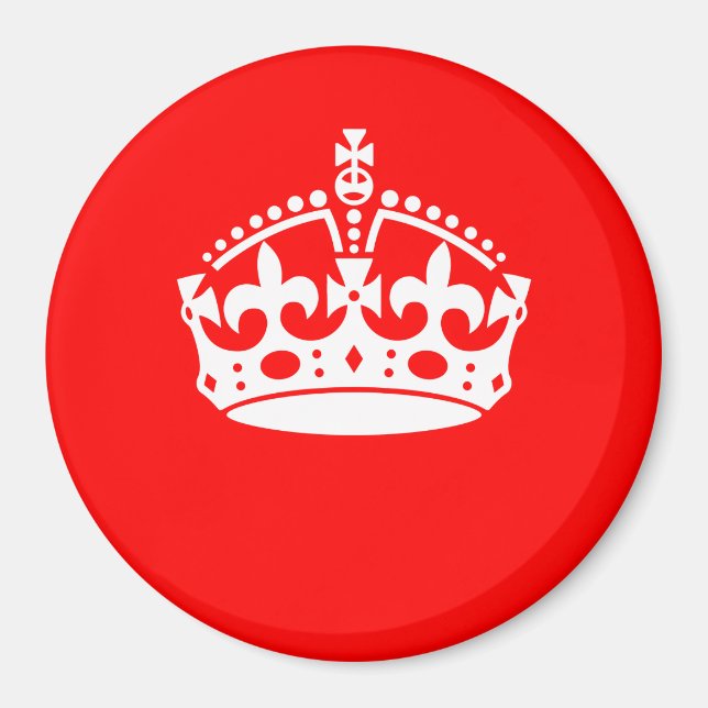 KEEP CALM CROWN on Red Customize This Magnet (Front)